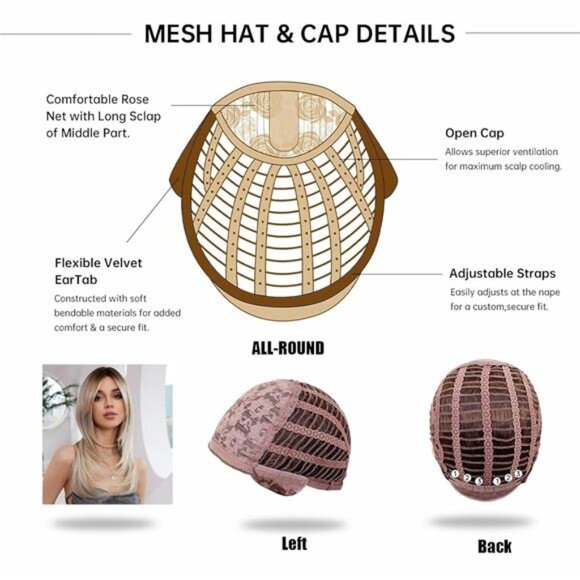 Long Layered Wigs for Women Ombre Blonde - Picture 7 of 7